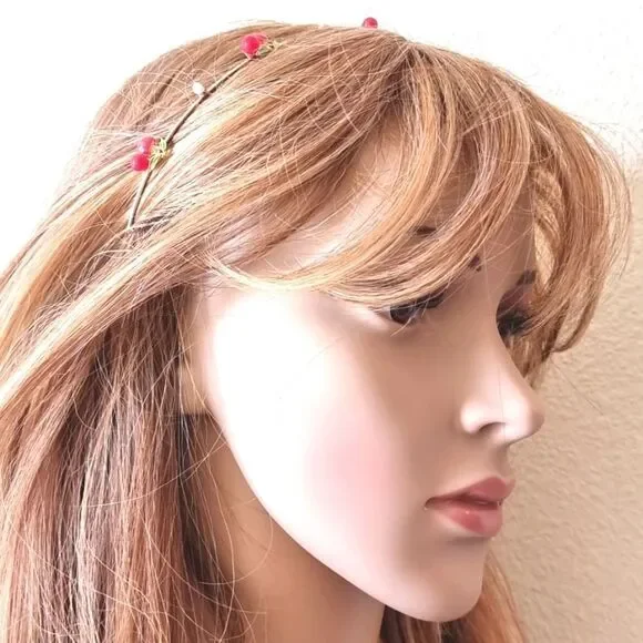 FREE PEOPLE Pearl Cherry gold headband | NWOT - Picture 3 of 6